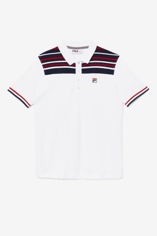 Fila Morganite Polo White - Mens - 30579YPUV